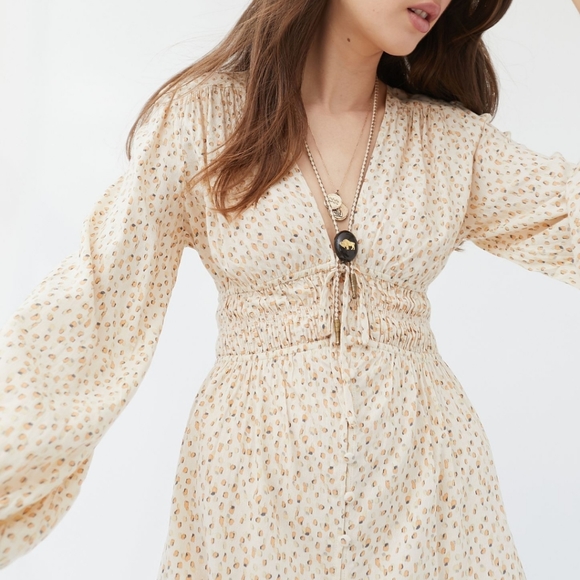 UO Asher Button-Front Dress Sz S - Picture 2 of 5